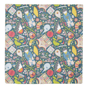 Japanese Seamless Pattern Duvet Cover