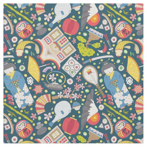 Japanese Seamless Pattern Fabric