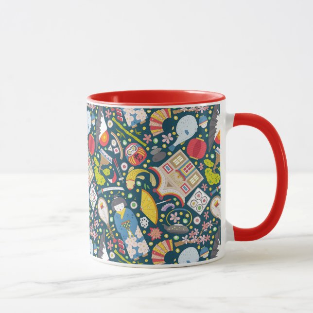 Japanese Seamless Pattern Mug (Right)