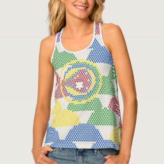 Japanese Seigaiha Pattern  Tank Top