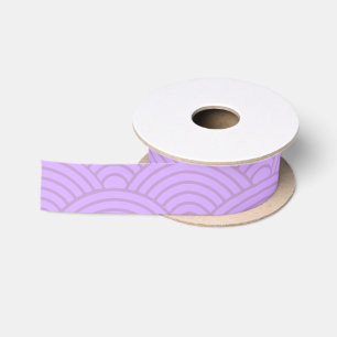 Japanese Seigaiha Wave Ribbon Liliac Purple