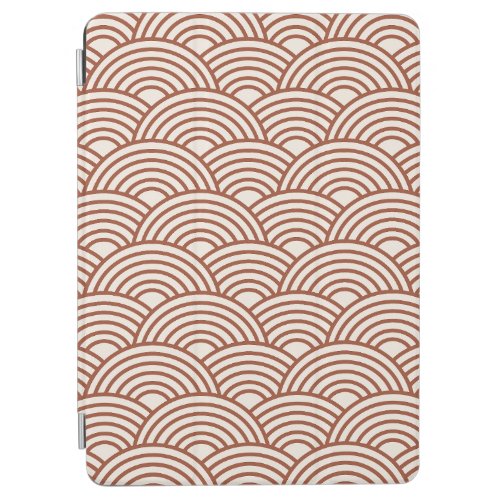 Japanese Seigaiha Wave Rust Terracotta iPad Air Cover