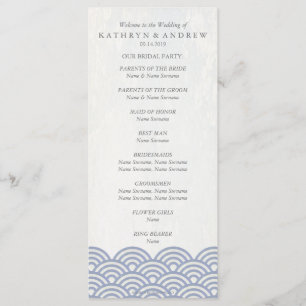 Japanese Seigaiha Waves Program/Order of Service Program