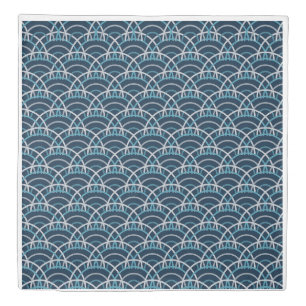 Japanese Seigaiha Waves Seamless Pattern Duvet Cover