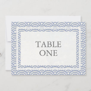 Japanese Seigha Stylized Waves Large Table Number