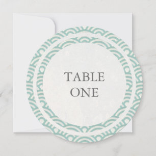 Japanese Seigha Stylized Waves Round Table Number