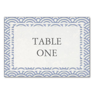 Japanese Seigha Stylized Waves Table Number
