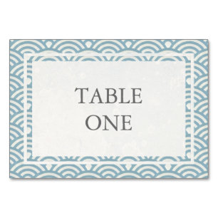 Japanese Seigha Stylized Waves Table Number