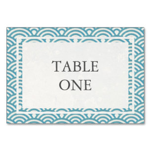 Japanese Seigha Stylized Waves Table Number