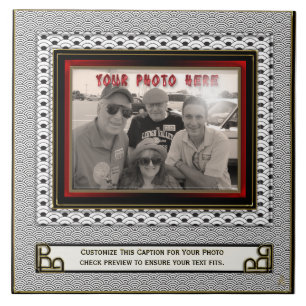 Japanese Shell Pattern + Photo Tile (Personalized)