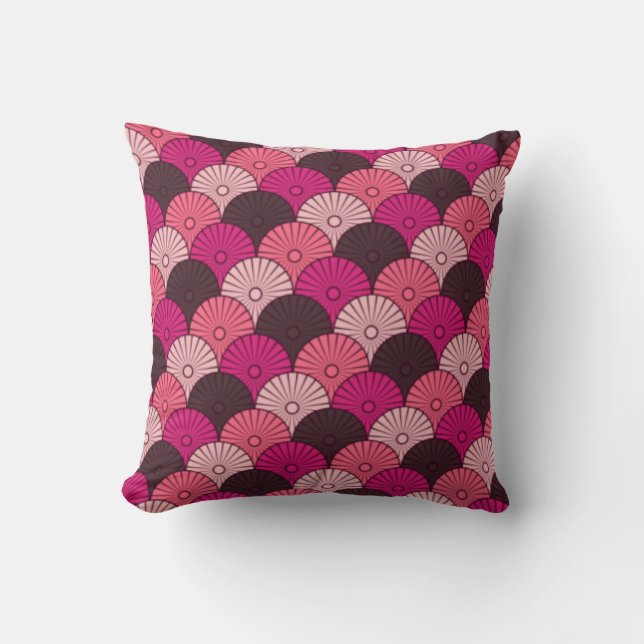 Japanese Shell Pattern Throw Pillow (Front)