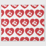 Japanese Shin Kanji Kokoro Heart 心 Wrapping Paper