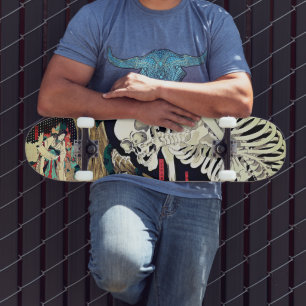 Japanese Skeleton Kuniyoshi Ukiyo-e Skateboard