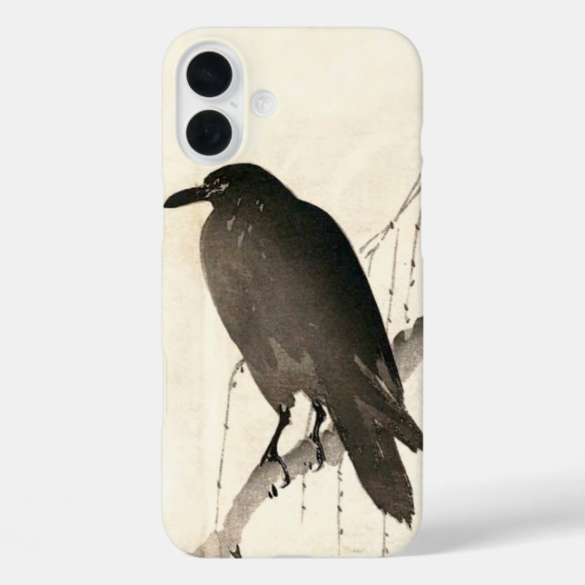 Japanese sketch of a raven Case-Mate iPhone case (Back)