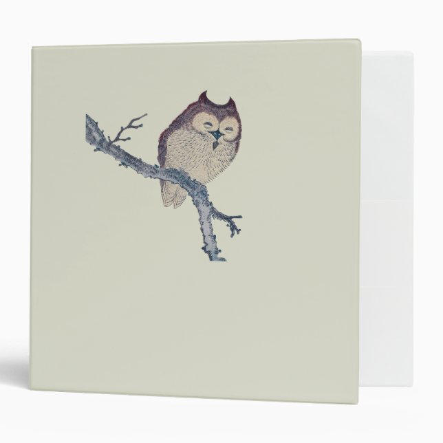 Japanese Sleeping Owl Night Artwork Binder (Front/Inside)
