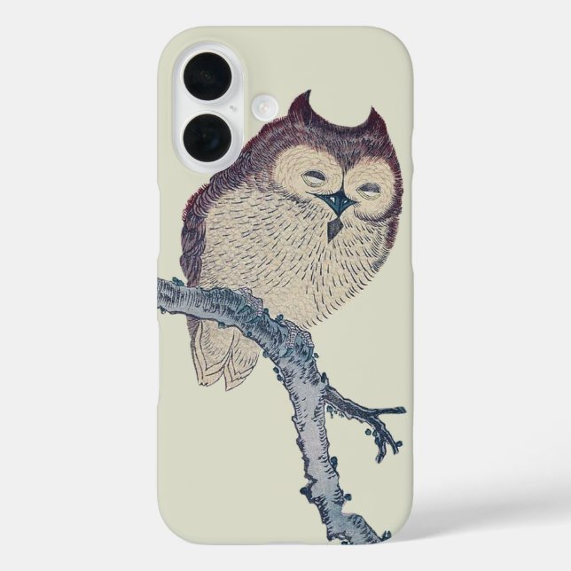Japanese Sleeping Owl Night Artwork Case-Mate iPhone Case (Back)