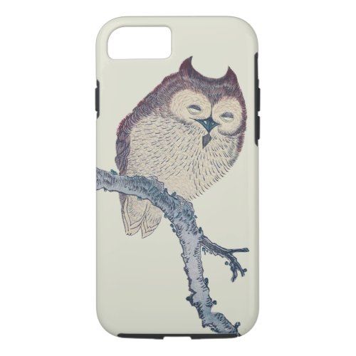 Japanese Sleeping Owl Night Artwork iPhone 87 Case