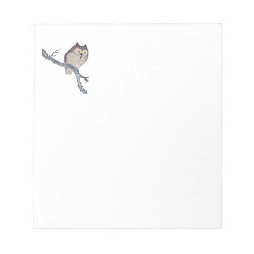 Japanese Sleeping Owl Night Artwork Notepad