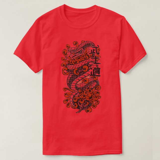 Japanese Snake  T-Shirt (Design Front)
