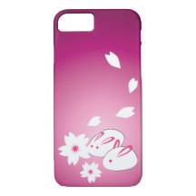 Japanese Snow Rabbits and Sakura iPhone 7 Case