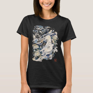 Japanese Snow Woman Art | Winter Yokai In Kimono T-Shirt