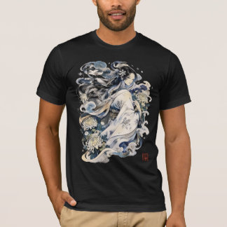 Japanese Snow Woman Art | Winter Yokai In Kimono T-Shirt