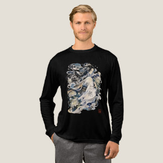 Japanese Snow Woman Art | Winter Yokai In Kimono Tri-Blend Shirt