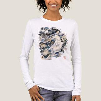 Japanese Snow Woman Art | Winter Yokai In Kimono Tri-Blend Shirt