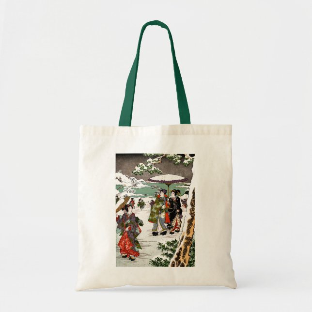 Japanese Snowscape Tote Bag (Front)