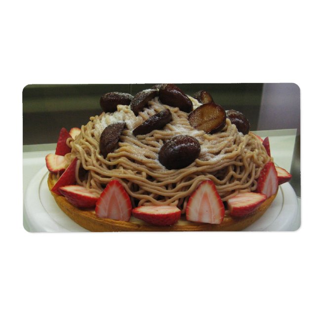 Japanese Spaghetti & Strawberry Cake Label (Front)