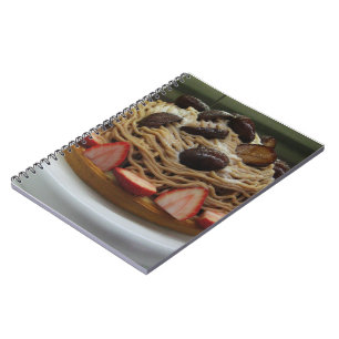 Japanese Spaghetti & Strawberry Cake Notebook