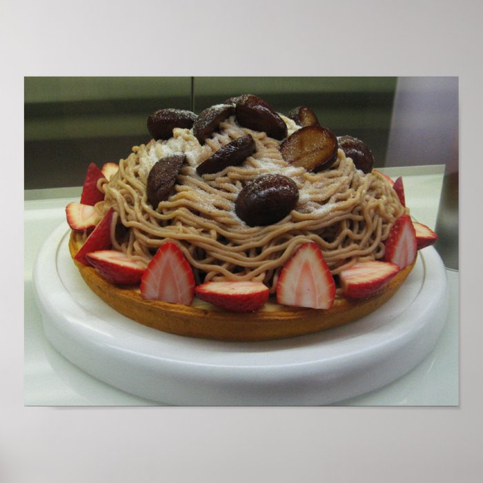 Japanese Spaghetti & Strawberry Cake Posters