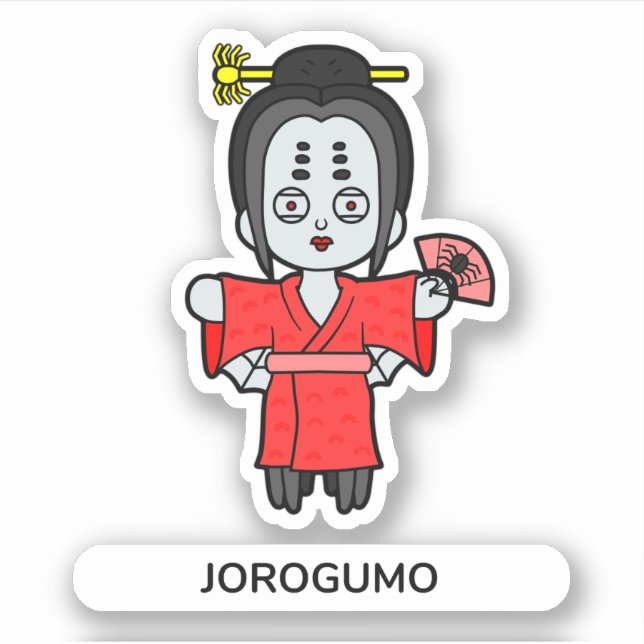 Japanese Spider Lady Jorogumo Sticker (Front)