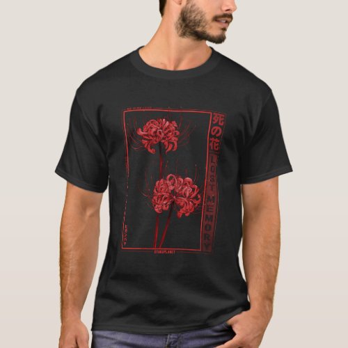 Japanese Spider Lily Soft Grunge Anime Aesthetic F T_Shirt