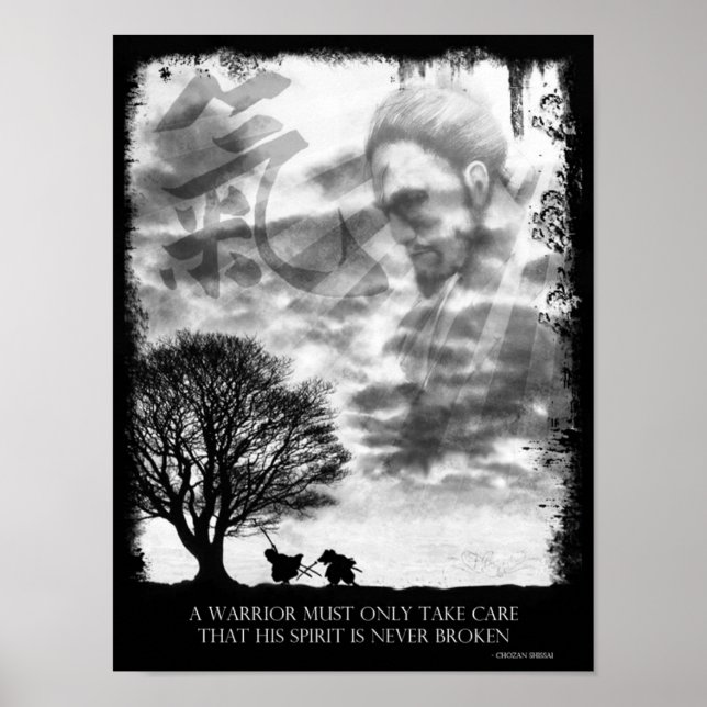 Japanese Spirit Poster (black and white) (Front)