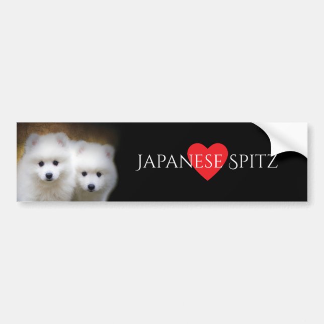 Japanese Spitz Breed Bumper Sticker (Front)