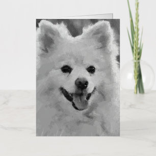 Japanese Spitz Foil Greeting Card