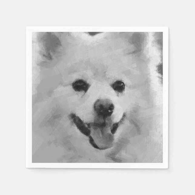 Japanese Spitz Napkins (Front)