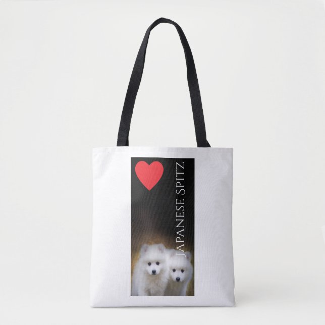 Japanese Spitz Puppies Tote Bag (Front)