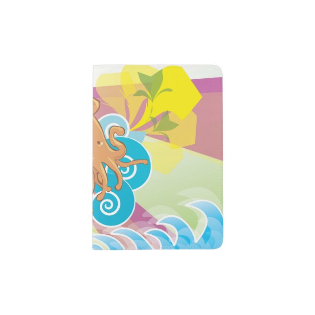 Japanese Squid Art Passport Holder (Front)