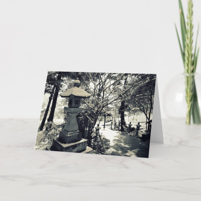 Japanese Stone Lanterns Card (Front)