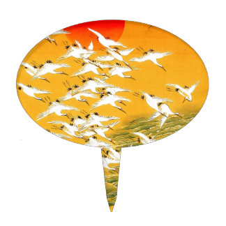 Japanese Storks image Cake Topper