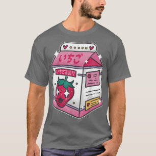 Japanese Strawberry Milk Drink Kawaii Manga Anime T-Shirt