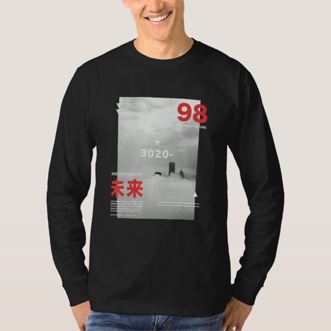 Japanese Street Cyberpunk Tokyo Streetwear Aesthet T-Shirt (Front)