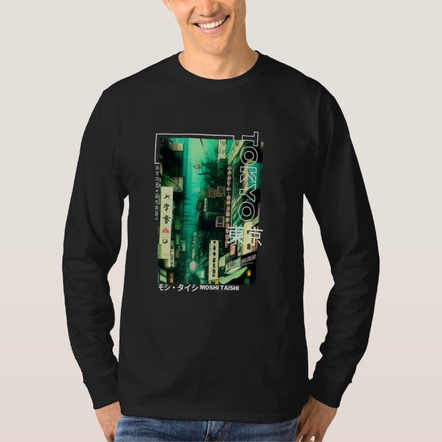 Japanese Streetwear Retro Vibes Aesthetic Tokyo Cy T-Shirt (Front)