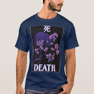 Japanese Style Aesthetic Death Sakura Floral Flowe T-Shirt