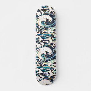 Japanese style asian wave skateboard