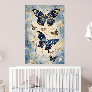 Japanese-style butterflies, poster