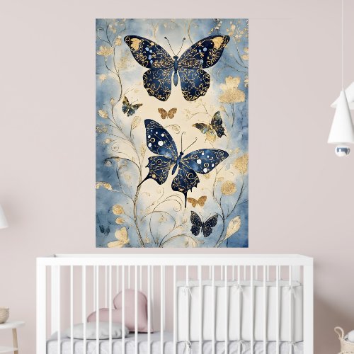 Japanese-style butterflies, poster
