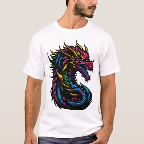 Japanese Style Dragon Tee T_Shirt